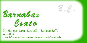 barnabas csato business card